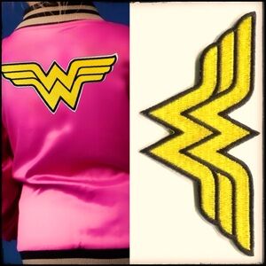 NWOT DC Comics Wonder Woman Yellow Chest Logo 12" Wide Embroidered Jacket Patch